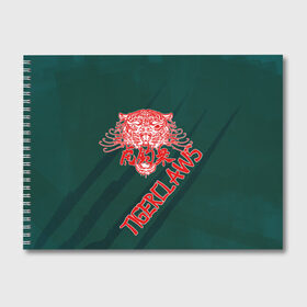 Альбом для рисования с принтом Tiger Claws Gang CP 2077 , 100% бумага
 | матовая бумага, плотность 200 мг. | city | claw | cyberpunk | gang | night | tiger | андроид | киберпанк | киборг | найт | робот | сити