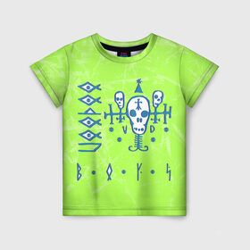 Детская футболка 3D с принтом Voodoo Boys Gang CP 2077 , 100% гипоаллергенный полиэфир | прямой крой, круглый вырез горловины, длина до линии бедер, чуть спущенное плечо, ткань немного тянется | boys | city | cyberpunk | gang | night | voodoo | андроид | киберпанк | киборг | найт | робот | сити