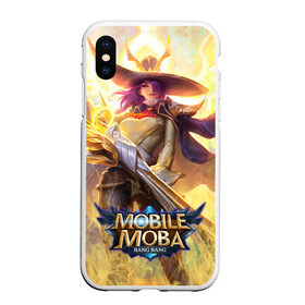 Чехол для iPhone XS Max матовый с принтом Mobile legends , Силикон | Область печати: задняя сторона чехла, без боковых панелей | Тематика изображения на принте: 5v5 | bang bang | dota | game | heroes | kill | legends | moba | mobile | mobile legends | mobile moba | pvp | герои | дота | игра | легенда | моба | мобла