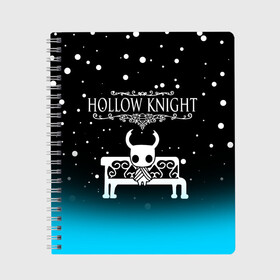 Тетрадь с принтом HOLLOW KNIGHT , 100% бумага | 48 листов, плотность листов — 60 г/м2, плотность картонной обложки — 250 г/м2. Листы скреплены сбоку удобной пружинной спиралью. Уголки страниц и обложки скругленные. Цвет линий — светло-серый
 | hollow knight | silk song | silksong | босс | ложный рыцарь | матка жужж | силк сонг | холлоу кнайт | холлоу найт