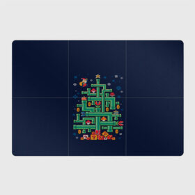 Магнитный плакат 3Х2 с принтом NEW YEAR MARIO , Полимерный материал с магнитным слоем | 6 деталей размером 9*9 см | 2021 | christmas | game | mario | new year | presents | winter | денди | елка | игры | марио | новый год | подарки | рождество | свитер