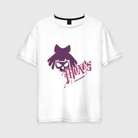 Женская футболка хлопок Oversize с принтом Moxes Gang CP 2077 , 100% хлопок | свободный крой, круглый ворот, спущенный рукав, длина до линии бедер
 | city | cyberpunk | gang | moxes | night | андроид | киберпанк | киборг | найт | робот | сити