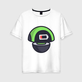 Женская футболка хлопок Oversize с принтом Ешрум - AZ , 100% хлопок | свободный крой, круглый ворот, спущенный рукав, длина до линии бедер
 | avatar | electronic mushroom | eshroomy | personal