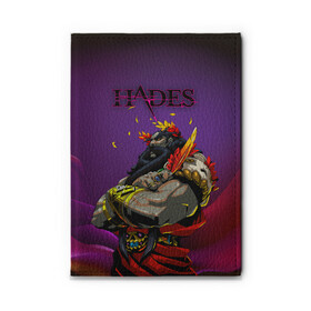 Обложка для автодокументов с принтом Hades , натуральная кожа |  размер 19,9*13 см; внутри 4 больших “конверта” для документов и один маленький отдел — туда идеально встанут права | game | games | hades | аид | арт | загрей | хадес | хадэс