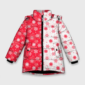 Зимняя куртка для девочек 3D с принтом Новогоднее Настроение , ткань верха — 100% полиэстер; подклад — 100% полиэстер, утеплитель — 100% полиэстер. | длина ниже бедра, удлиненная спинка, воротник стойка и отстегивающийся капюшон. Есть боковые карманы с листочкой на кнопках, утяжки по низу изделия и внутренний карман на молнии. 

Предусмотрены светоотражающий принт на спинке, радужный светоотражающий элемент на пуллере молнии и на резинке для утяжки. | merry christmas | дед мороз | ёлка | зима | мороз | новый год | подарок | праздник | рождество | с новым годом | санта клаус | снег | снеговик | снегурочка | снежинки | снежные узоры | узоры