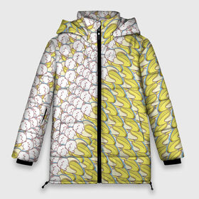 Женская зимняя куртка 3D с принтом Банана-котики , верх — 100% полиэстер; подкладка — 100% полиэстер; утеплитель — 100% полиэстер | длина ниже бедра, силуэт Оверсайз. Есть воротник-стойка, отстегивающийся капюшон и ветрозащитная планка. 

Боковые карманы с листочкой на кнопках и внутренний карман на молнии | meme | динамики | идея | котик | манера | мемы | образ действия | панда | песик | символ | ушан