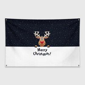 Флаг-баннер с принтом Merry Christmas , 100% полиэстер | размер 67 х 109 см, плотность ткани — 95 г/м2; по краям флага есть четыре люверса для крепления | christmas | merry christmas | santa claus | дед мороз | ёлка | новогодние олени | новый год | оленёнок бэмби | оленёнок рудольф | орнамент | с новым годом | санта клаус | свитер с оленями | снегурочка | снежинки | узоры