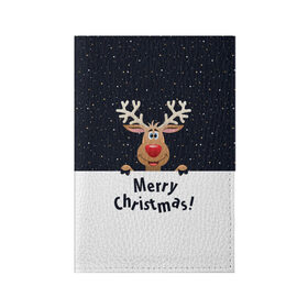 Обложка для паспорта матовая кожа с принтом Merry Christmas , натуральная матовая кожа | размер 19,3 х 13,7 см; прозрачные пластиковые крепления | christmas | merry christmas | santa claus | дед мороз | ёлка | новогодние олени | новый год | оленёнок бэмби | оленёнок рудольф | орнамент | с новым годом | санта клаус | свитер с оленями | снегурочка | снежинки | узоры