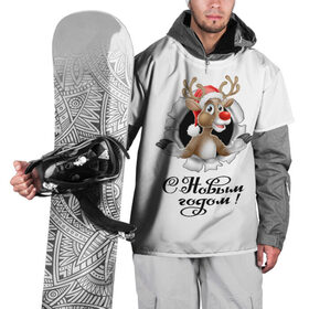 Накидка на куртку 3D с принтом С Новым Годом! , 100% полиэстер |  | christmas | merry christmas | santa claus | дед мороз | ёлка | новогодние олени | новый год | оленёнок бэмби | оленёнок рудольф | орнамент | с новым годом | санта клаус | свитер с оленями | снегурочка | снежинки | узоры