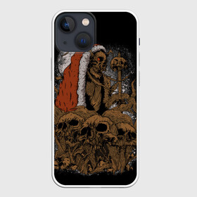 Чехол для iPhone 13 mini с принтом Крампус Новогодний кошмар ,  |  | Тематика изображения на принте: horror | krampus | skull | зомби | крампус | монстр | сказочный персонаж | ужасы | хоррор | череп