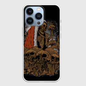 Чехол для iPhone 13 Pro с принтом Крампус Новогодний кошмар ,  |  | Тематика изображения на принте: horror | krampus | skull | зомби | крампус | монстр | сказочный персонаж | ужасы | хоррор | череп