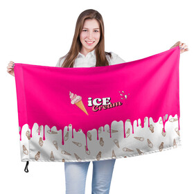 Флаг 3D с принтом Ice Cream BlackPink , 100% полиэстер | плотность ткани — 95 г/м2, размер — 67 х 109 см. Принт наносится с одной стороны | blackpink | blink | bts | exo | icecream | jennie | jisoo | korea | kpop | lisa | love | rose | блекпинк | девушки | корея | кпоп | музыка