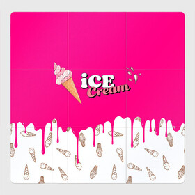 Магнитный плакат 3Х3 с принтом Ice Cream BlackPink , Полимерный материал с магнитным слоем | 9 деталей размером 9*9 см | blackpink | blink | bts | exo | icecream | jennie | jisoo | korea | kpop | lisa | love | rose | блекпинк | девушки | корея | кпоп | музыка