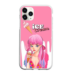 Чехол для iPhone 11 Pro Max матовый с принтом BLACKPINK Ice Cream , Силикон |  | blackpink | blink | bts | exo | icecream | jennie | jisoo | korea | kpop | lisa | love | rose | блекпинк | девушки | корея | кпоп | музыка