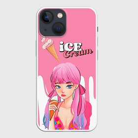 Чехол для iPhone 13 mini с принтом BLACKPINK Ice Cream ,  |  | blackpink | blink | bts | exo | icecream | jennie | jisoo | korea | kpop | lisa | love | rose | блекпинк | девушки | корея | кпоп | музыка