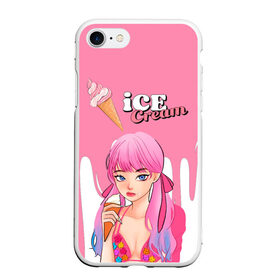 Чехол для iPhone 7/8 матовый с принтом BLACKPINK Ice Cream , Силикон | Область печати: задняя сторона чехла, без боковых панелей | blackpink | blink | bts | exo | icecream | jennie | jisoo | korea | kpop | lisa | love | rose | блекпинк | девушки | корея | кпоп | музыка