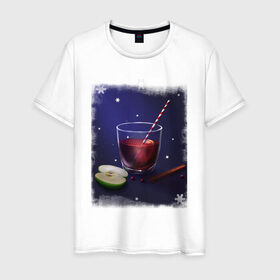 Мужская футболка хлопок с принтом Holiday Cocktail , 100% хлопок | прямой крой, круглый вырез горловины, длина до линии бедер, слегка спущенное плечо. | коктейль | напиток | праздничный