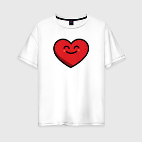 Женская футболка хлопок Oversize с принтом Сердце Дочка , 100% хлопок | свободный крой, круглый ворот, спущенный рукав, длина до линии бедер
 | family | family look | детские | для всей семьи | семейные | семья | фэмили лук