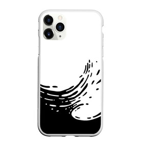 Чехол для iPhone 11 Pro Max матовый с принтом Good Vibes , Силикон |  | акварель | брызги | вода | волна | краска | море | природа | текстура | черно белый