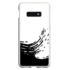 Чехол для Samsung S10E с принтом Good Vibes , Силикон | Область печати: задняя сторона чехла, без боковых панелей | акварель | брызги | вода | волна | краска | море | природа | текстура | черно белый
