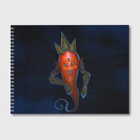 Альбом для рисования с принтом Cosmo Carrot , 100% бумага
 | матовая бумага, плотность 200 мг. | alien | космос | морковь | фентези
