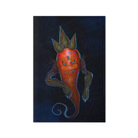Обложка для паспорта матовая кожа с принтом Cosmo Carrot , натуральная матовая кожа | размер 19,3 х 13,7 см; прозрачные пластиковые крепления | alien | космос | морковь | фентези