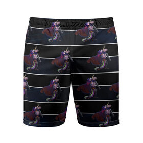 Мужские шорты спортивные с принтом Злобный Суперконь ,  |  | единорог | конь | космос | радуга