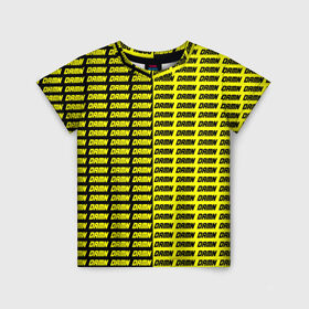 Детская футболка 3D с принтом DAMN , 100% гипоаллергенный полиэфир | прямой крой, круглый вырез горловины, длина до линии бедер, чуть спущенное плечо, ткань немного тянется | black | damn | damn jacket | damn lettering | damn mug | damn print | damn t shirt | for cool | yellow | yellow and black | для крутых | желтый | желтый и черный | кофта damn | кружка damn | надпись damn | принт damn | футболка damn | черный