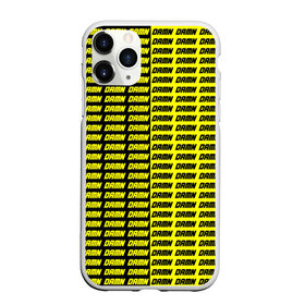 Чехол для iPhone 11 Pro Max матовый с принтом DAMN , Силикон |  | black | damn | damn jacket | damn lettering | damn mug | damn print | damn t shirt | for cool | yellow | yellow and black | для крутых | желтый | желтый и черный | кофта damn | кружка damn | надпись damn | принт damn | футболка damn | черный