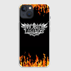 Чехол для iPhone 13 с принтом Mobile Legends ,  |  | mobile legends | mobile legends print | mobile legends: bang bang | белый | для крутых | кофта mobile legends | кружка mobile legends | надпись mobile legends | огонь | принт mobile legends | футболка mobile legends | черный