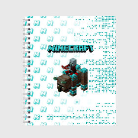 Тетрадь с принтом Minecraft , 100% бумага | 48 листов, плотность листов — 60 г/м2, плотность картонной обложки — 250 г/м2. Листы скреплены сбоку удобной пружинной спиралью. Уголки страниц и обложки скругленные. Цвет линий — светло-серый
 | minecraft | алекс | белый | блоки | ведьма | взрывчатка | визера | волк | гаст | добывать | дракон | зеленый куб | зомби | игра | крафт | крипер | кубики | лошадка | майн | майнкрафт | манкрафт | овечка | оцелот