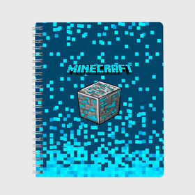 Тетрадь с принтом Minecraft , 100% бумага | 48 листов, плотность листов — 60 г/м2, плотность картонной обложки — 250 г/м2. Листы скреплены сбоку удобной пружинной спиралью. Уголки страниц и обложки скругленные. Цвет линий — светло-серый
 | minecraft | алекс | белый | блоки | ведьма | взрывчатка | визера | волк | гаст | добывать | дракон | зеленый куб | зомби | игра | крафт | крипер | кубики | лошадка | майн | майнкрафт | манкрафт | овечка | оцелот