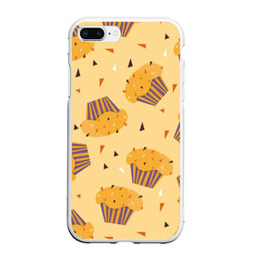 Чехол для iPhone 7Plus/8 Plus матовый с принтом Капкейки на желтом фоне , Силикон | Область печати: задняя сторона чехла, без боковых панелей | еда | желтый | капкейки | кондитер | оранжевый | паттерн | пирожное | повар | сладости | узор | хеллоуин
