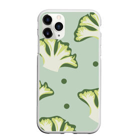 Чехол для iPhone 11 Pro Max матовый с принтом Брокколи - зеленый узор , Силикон |  | брокколи | здоровое питание | зеленый | зож | паттерн | растения | узор | фитнес