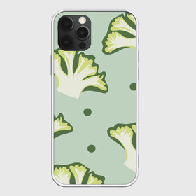 Чехол для iPhone 12 Pro Max с принтом Брокколи - зеленый узор , Силикон |  | брокколи | здоровое питание | зеленый | зож | паттерн | растения | узор | фитнес