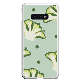 Чехол для Samsung S10E с принтом Брокколи - зеленый узор , Силикон | Область печати: задняя сторона чехла, без боковых панелей | брокколи | здоровое питание | зеленый | зож | паттерн | растения | узор | фитнес