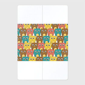Магнитный плакат 2Х3 с принтом Разноцветные совы , Полимерный материал с магнитным слоем | 6 деталей размером 9*9 см | детский | лесной | мультяшный | паттерн | разноцветный | сова | совушки | совы | узор