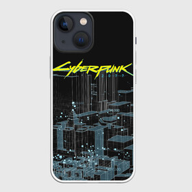 Чехол для iPhone 13 mini с принтом Город CYBERPUNK 2077 ,  |  | 2077 | cyberpunk | cyberpunk 2077 | город | игра | киберпанк | панк