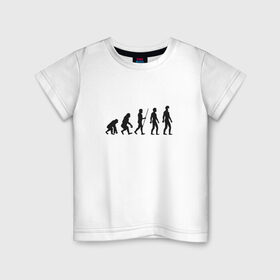 Детская футболка хлопок с принтом Эволюция Коронавирус - Черный , 100% хлопок | круглый вырез горловины, полуприлегающий силуэт, длина до линии бедер | белый | вирус | изоляция | ковид | коронавирус | маска | эволюция