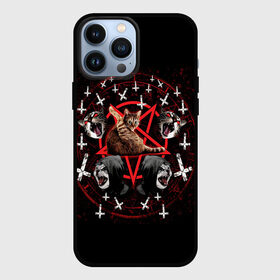 Чехол для iPhone 13 Pro Max с принтом Satanic Cat ,  |  | satan | киска | кот | кот мем | кошечка | кошка | кошки и коты | лиса | лисы | мем | мемы | с кошкой | сатана