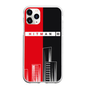 Чехол для iPhone 11 Pro матовый с принтом Hitman III - Город , Силикон |  | Тематика изображения на принте: hitman | hitman 3 | hitman iii | город | красный | надпись | половина | хитман | хитман 3 | черный