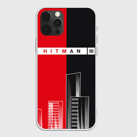 Чехол для iPhone 12 Pro Max с принтом Hitman III - Город , Силикон |  | Тематика изображения на принте: hitman | hitman 3 | hitman iii | город | красный | надпись | половина | хитман | хитман 3 | черный