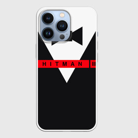 Чехол для iPhone 13 Pro с принтом Hitman III ,  |  | hitman | hitman 3 | hitman iii | бабочка | костюм | красный | надпись | хитман | хитман 3