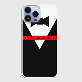 Чехол для iPhone 13 Pro Max с принтом Hitman III ,  |  | hitman | hitman 3 | hitman iii | бабочка | костюм | красный | надпись | хитман | хитман 3