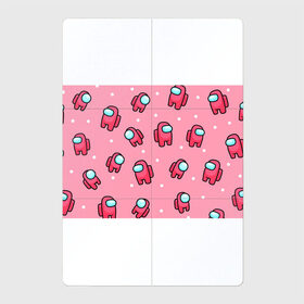 Магнитный плакат 2Х3 с принтом Among Us - Розовый цвет , Полимерный материал с магнитным слоем | 6 деталей размером 9*9 см | Тематика изображения на принте: among us | girl | pink | амонг | девочка | детский | игра | мультяшный | паттерн | розовый | узор | эмонг ас