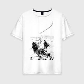Женская футболка хлопок Oversize с принтом Падение , 100% хлопок | свободный крой, круглый ворот, спущенный рукав, длина до линии бедер
 | падение | пустыня | самолет | скалы | человек