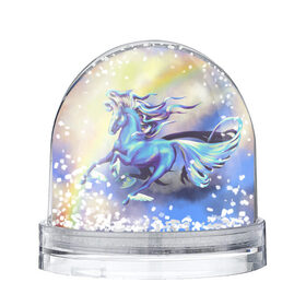 Снежный шар с принтом Ветер в облаках , Пластик | Изображение внутри шара печатается на глянцевой фотобумаге с двух сторон | flying | horse | rainbow | крылья | лошадь | облака | полет