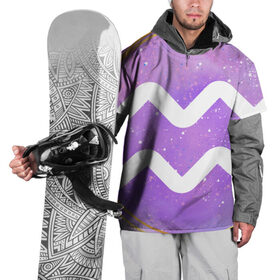 Накидка на куртку 3D с принтом Водолей - Космос , 100% полиэстер |  | Тематика изображения на принте: водолей | восточный | знак | знак зодиака | зодиак | космос | небо | подарок | фиолетовый
