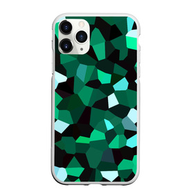 Чехол для iPhone 11 Pro Max матовый с принтом Имеральд , Силикон |  | camouflage | casual style | geometry | green | hexagon | polygonal | stripes | texture | гексагон | геометрические | геометрия | городской | изумруд | камуфляж | кристаллы | милитари | мозаика | объемный | повседневный | полигон