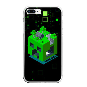 Чехол для iPhone 7Plus/8 Plus матовый с принтом Minecraft , Силикон | Область печати: задняя сторона чехла, без боковых панелей | Тематика изображения на принте: minecraft | алекс | белый | блоки | ведьма | взрывчатка | визера | волк | гаст | добывать | дракон | зеленый куб | зомби | игра | крафт | крипер | кубики | лошадка | майн | майнкрафт | манкрафт | овечка | оцелот